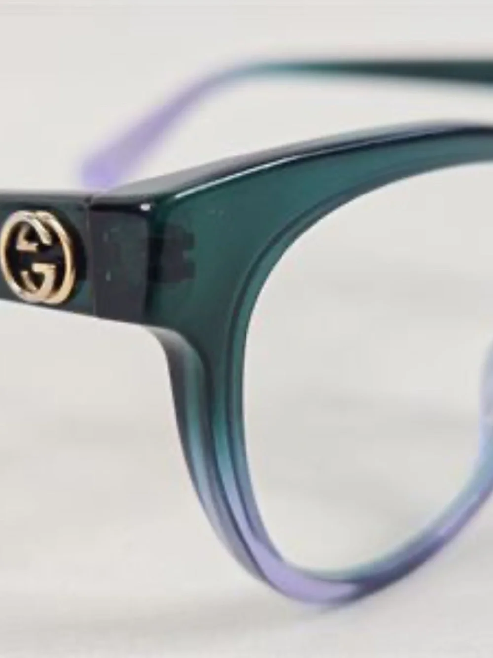 Gucci Prescription Green Purple Gradient Eyeglasses 52-16-140